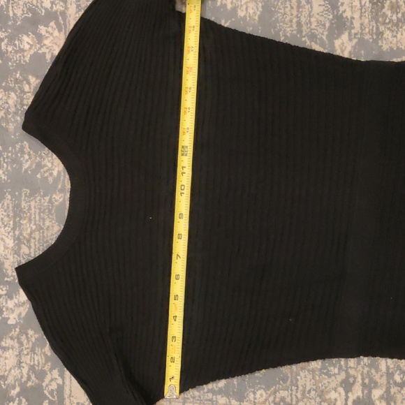 New!Love Token Black Asymmetrical Knit Sweater Dress Long Sleeves Sz Med - Picture 9 of 13